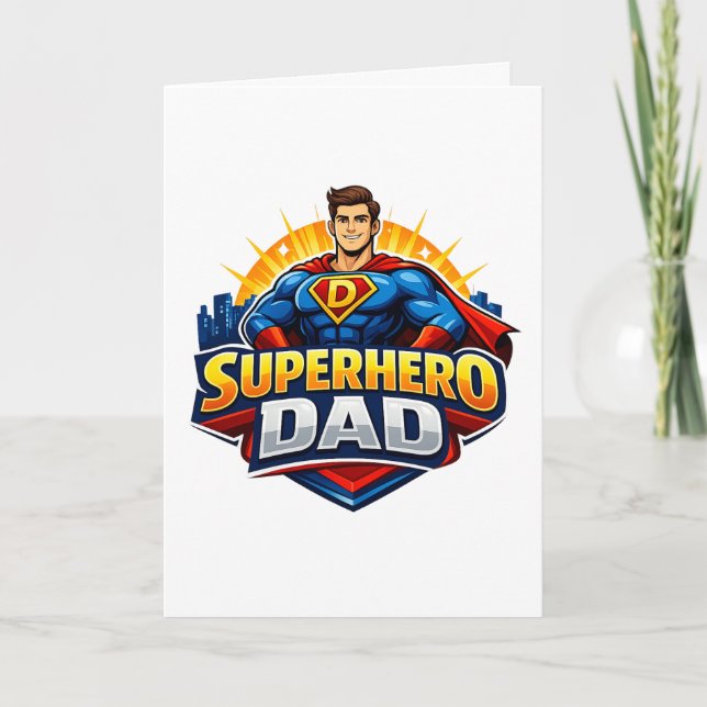Carte Papa Super-héros (Devant)