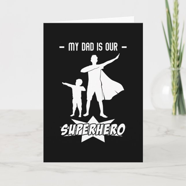 Carte Papa Superhero Fête des pères cadeau (Devant)