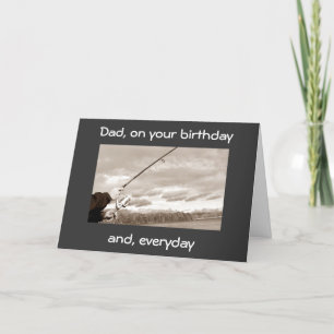 CARTE PAPA SUR VOTRE ANNIVERSAIRE (PÊCHE) VOUS ÊTES AIMÉ