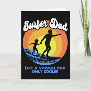 Carte Papa Surfeur Fête des Pères Papa qui Surf Papa Ama
