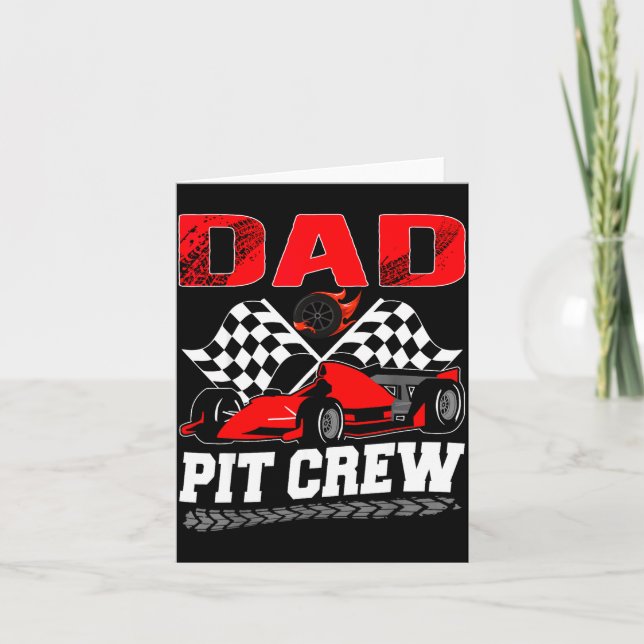 Carte Papa T Crew Racing Famille Voiture de course Garço (Devant)