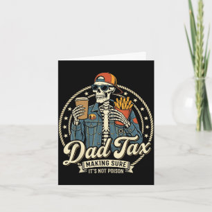 Carte Papa taxe blague squelette drôle de papa blagues f