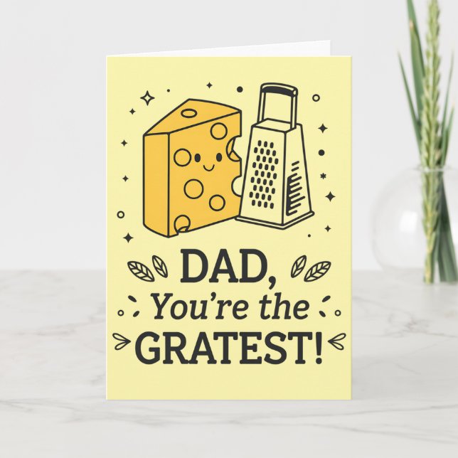 Carte Papa tu es le plus grand fromage Funny Fête des Pè (Devant)