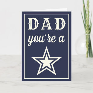 Carte Papa, tu es une étoile ! Toute Fête des pères de