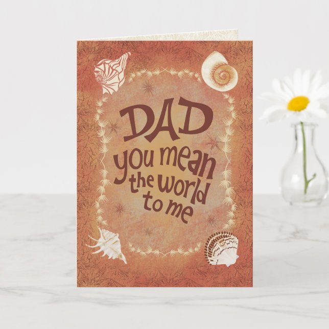Carte Papa Tu Représentes le Monde Pour Moi Fête des Pèr (Petite plante)