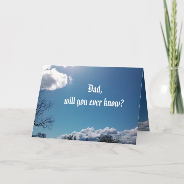 CARTE PAPA, VAS-TU JAMAIS LE SAVOIR ? (Devant)
