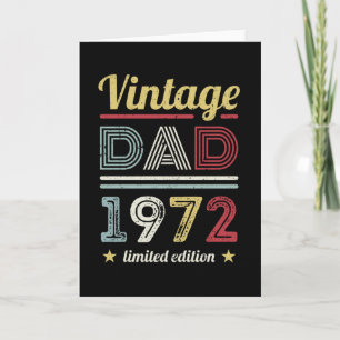 Carte Papa vintage 1972 50e anniversaire Cadeau Hommes R