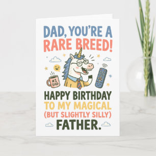 Carte Papa, vous êtes un père de race rare pour la fête