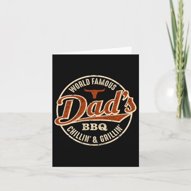 Carte Papa's Bbq Chilling Et Grilling Vintage (Devant)