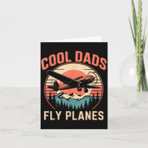 Carte Papas cools pilot des avions Drôle de parking Papa