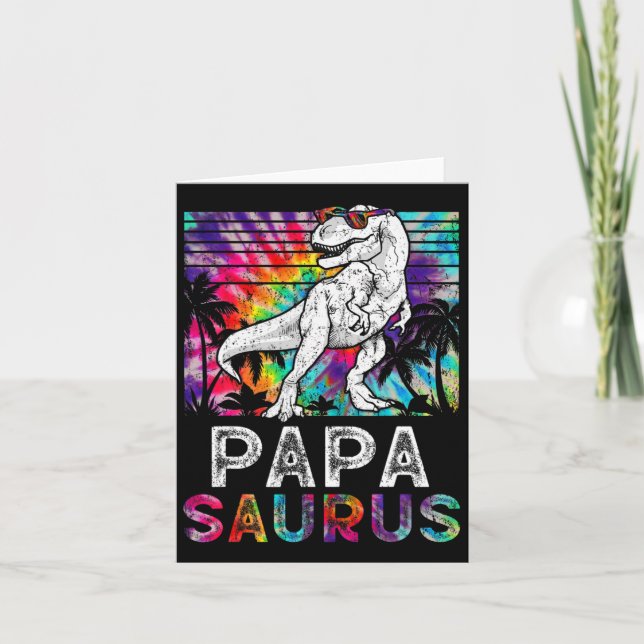Carte Papasaurus Dinosaur Papa Saurus Famille Correspond (Devant)