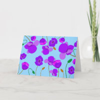 Papaver Poppy Lilac sur arrière - plan bleu pâle