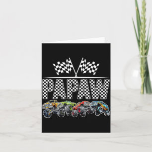 Carte Papaw Monster Truck Rétro Anniversaire Famille Ten