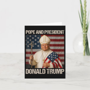 Carte Pape et président Donald Trump 