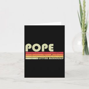 Carte Pape Nom de famille Funny Retro Vintage 80s 90s An
