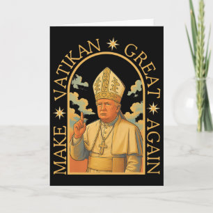 Carte Pape Trump Drôle Trump Vatican Chrétien Rétro Chu