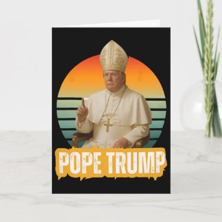 Carte Pape Trump Drôle Trump Vatican Chrétien Rétro Chu