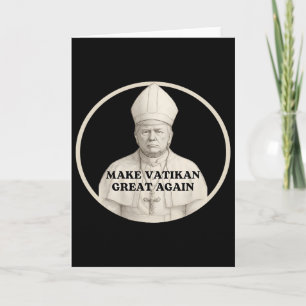 Carte Pape Trump Drôle Trump Vatican Chrétien Rétro Chu