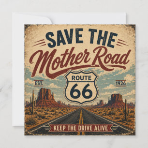 Carte Papeterie de la Route 66 : Gardez l'Esprit de la R
