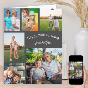 Carte Papi 6 Collage Photo Anniversaire Grand Bonheur To