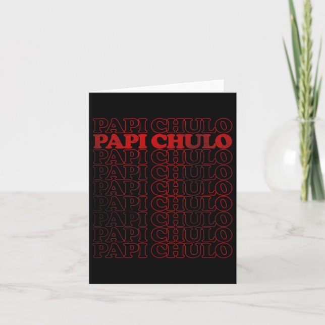 Carte Papi Chulo Style Détresse Comme Cadeau De Fête Des (Devant)