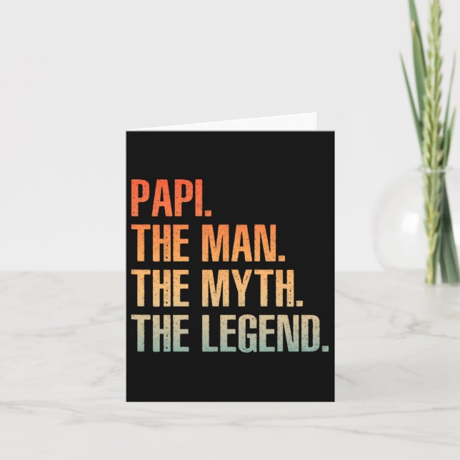 Carte Papi Cool Pour Hommes Papa Grand-père Homme Mythe  (Devant)