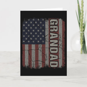 Carte Papi Drapeau Américain Vintage Fête des Pères 4 