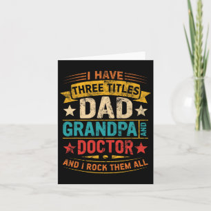 Carte Papi grand-père pour hommes Dr Papa drôle Fête des