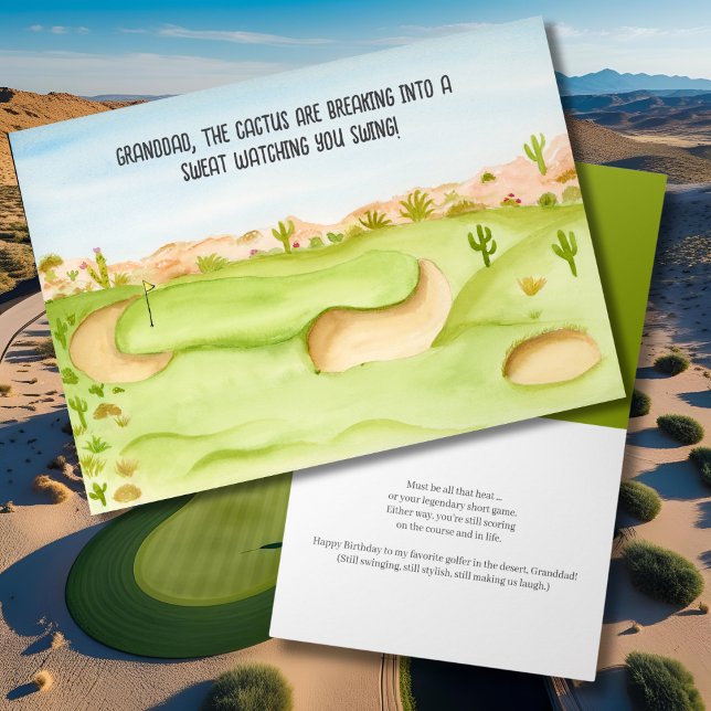 Carte Papi, parcours de golf dans le désert pour anniver (Créateur téléchargé)
