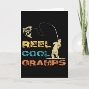 Carte Papi super cool pêcheur Vintage Fête des Pères pêc
