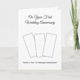 Carte Papier 1er anniversaire Mariage personnalisé