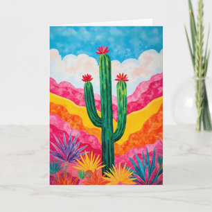Carte Papier à lettres de la gare du sud-ouest Cactus Po