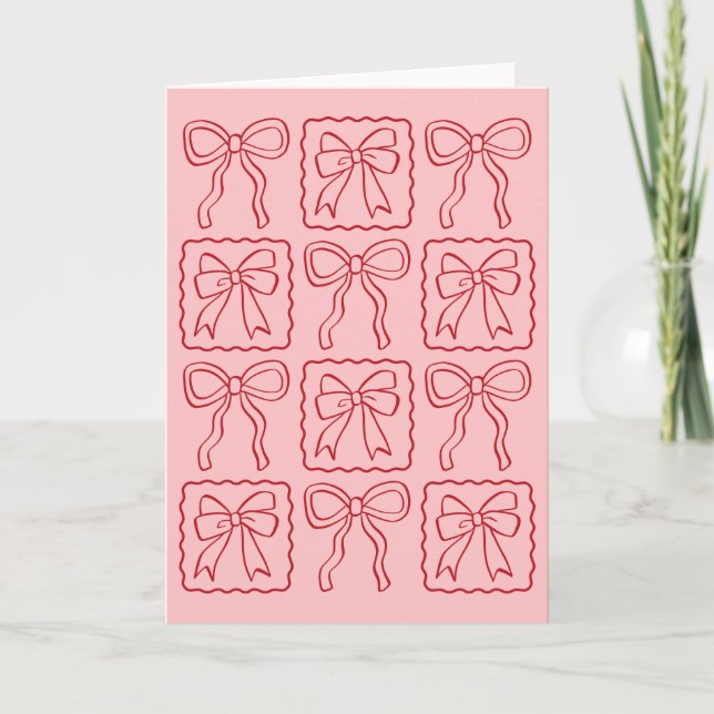 Carte Papier à ruban rose rose (Devant)