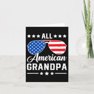 Carte Papier américain grand-père 4 juillet patriotique 