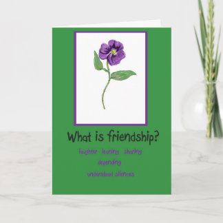 Carte papier ami Purple Pansy