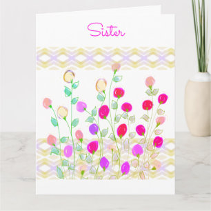 Carte Papier Anniversaire Salutations Pour Soeur