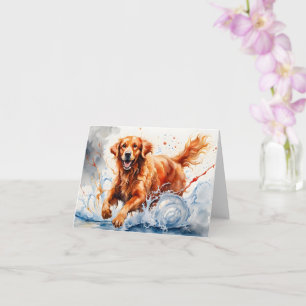 Carte Papier aquarelle vierge Art Splash Golden Retrieve
