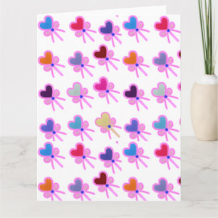 Carte Papier d'emballage à nœud papillon à cœur radieux 