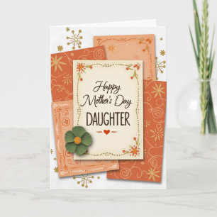 Carte papier élégante pour la fête des mères