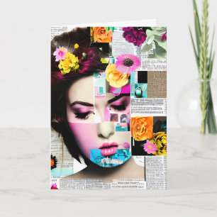 Carte Papier féminin victorien   Penser à vous