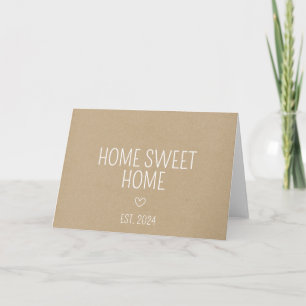 Carte Papier Kraft Accueil Sweet Home Nouveau propriétai