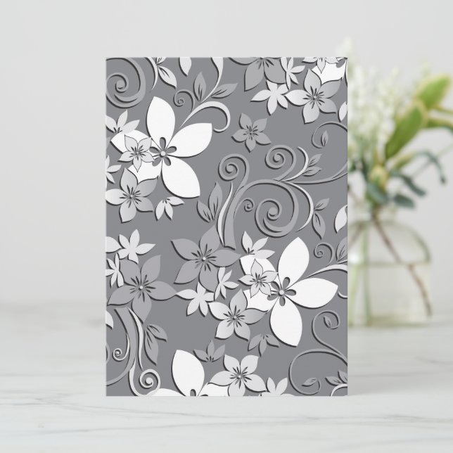 Carte Papier peint fleurs 2 (Debout devant)