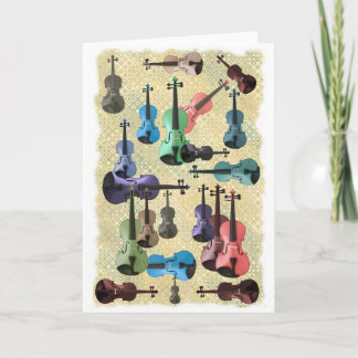 Carte Papier peint multicolore de violon