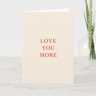 Carte papier romantique Je t'aime plus