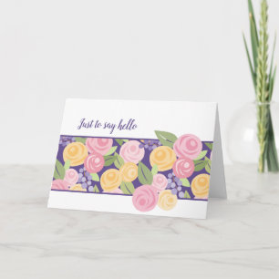 Carte Papier Rose Floral Band Note Card -Personnaliser