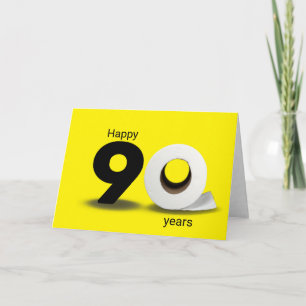 Carte papier toilette rouleau 90e anniversaire