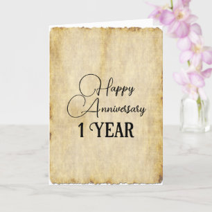 Carte Papier traditionnel 1er anniversaire