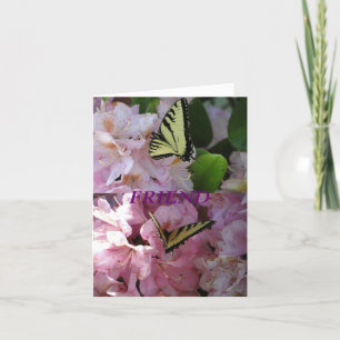 Carte Papillon à queue jaune et Rhododendron