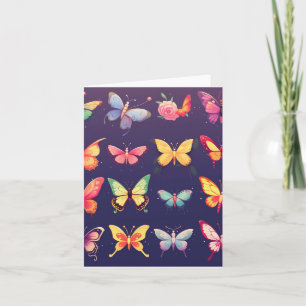 Carte papillon, anniversaire, salutation, joli pap