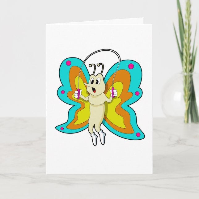 Carte Papillon au Corde à sauter Fitness (Devant)